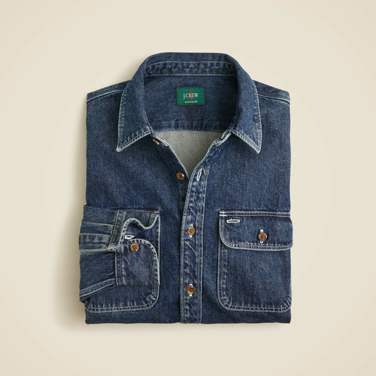 Men Sewn-in-the-USA heavyweight denim workshirt - J.Crew