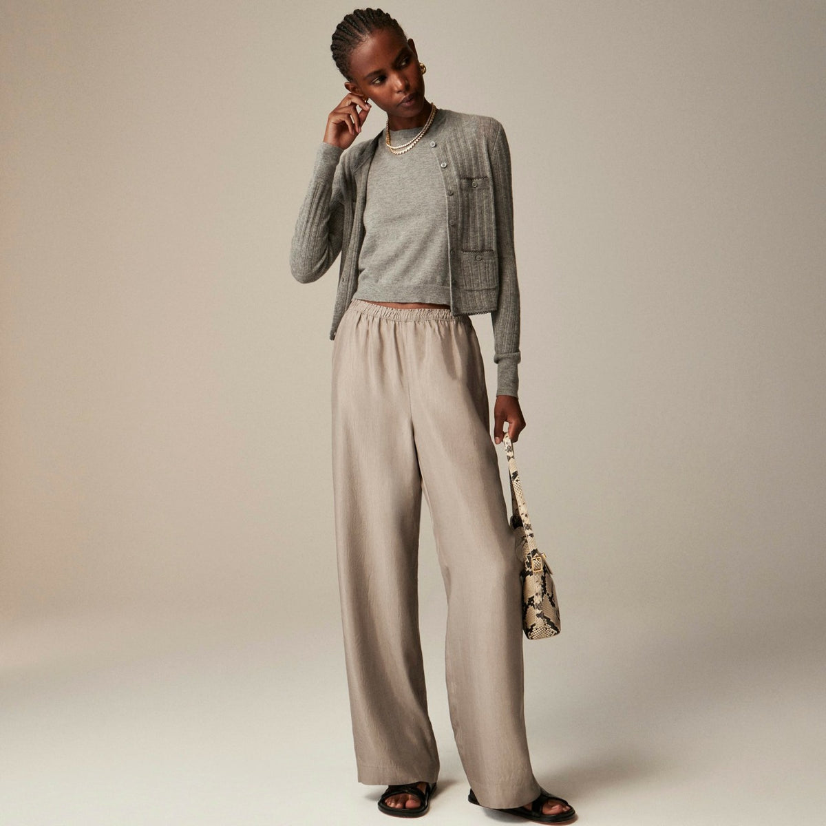 Women Stratus pant in textured satin - J.Crew