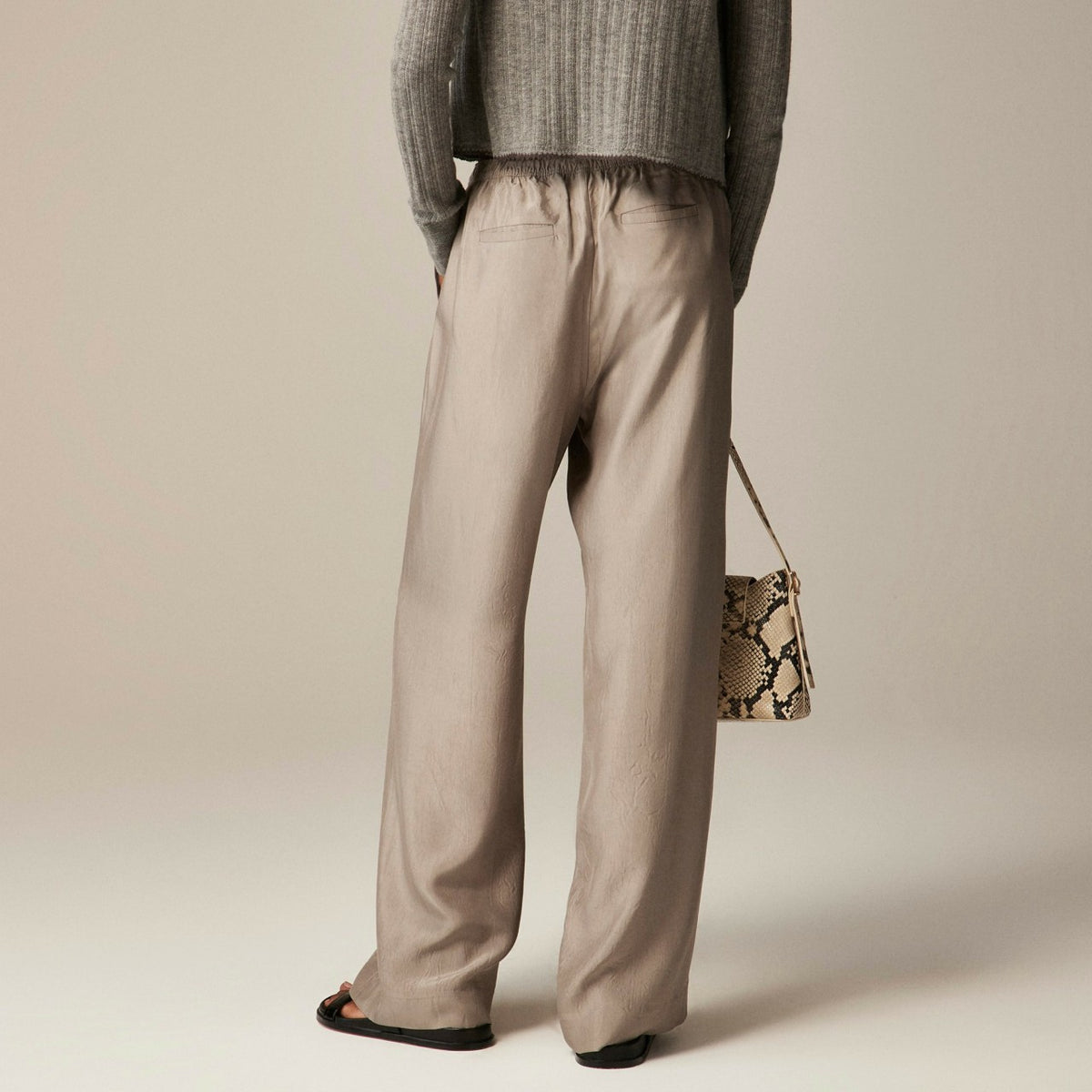 Women Stratus pant in textured satin - J.Crew
