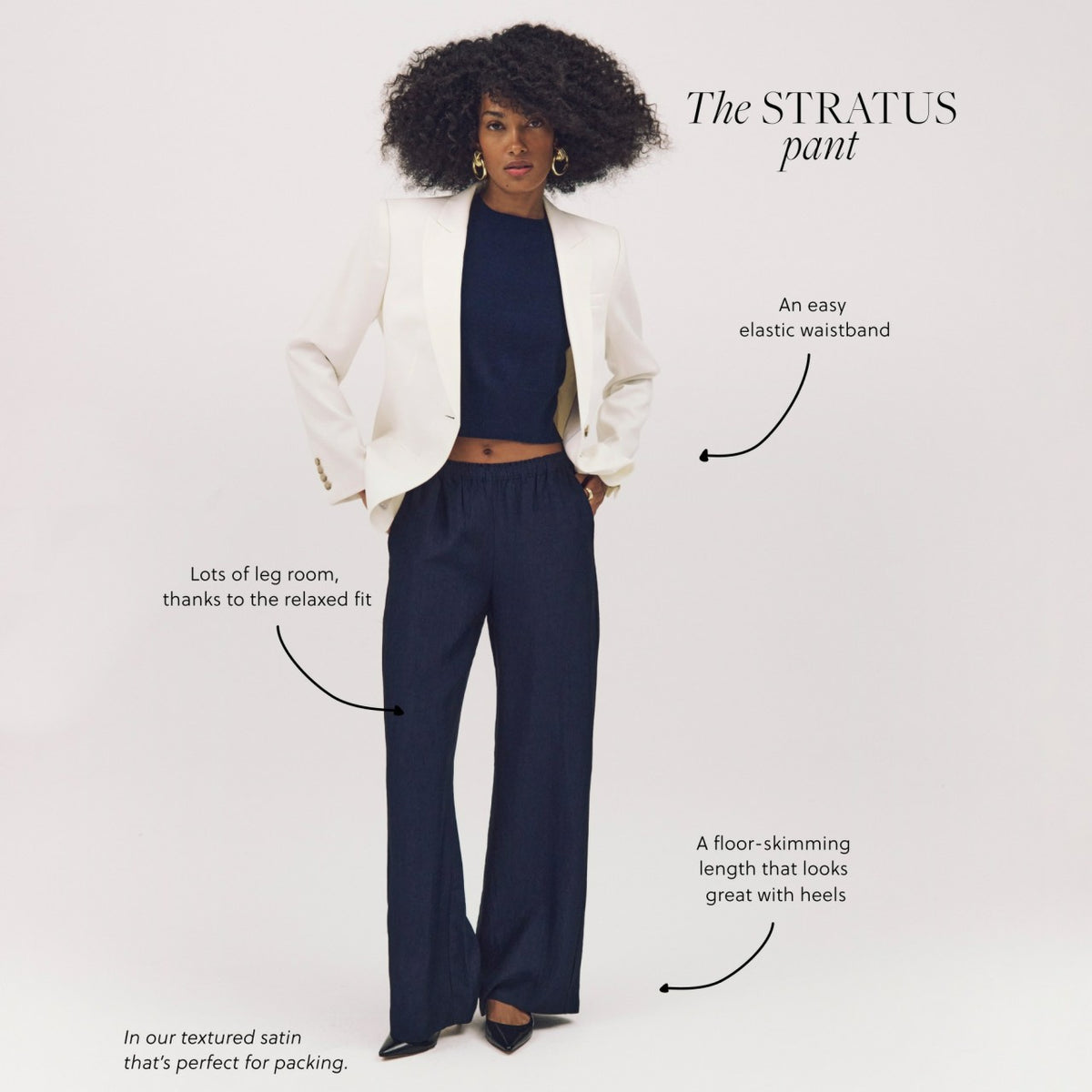 Women Stratus pant in textured satin - J.Crew
