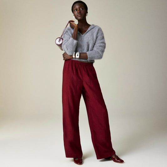 Women Stratus pant in textured satin - J.Crew