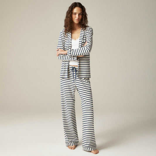 Women Dreamy cotton-blend pajama pant set in stripe - J.Crew