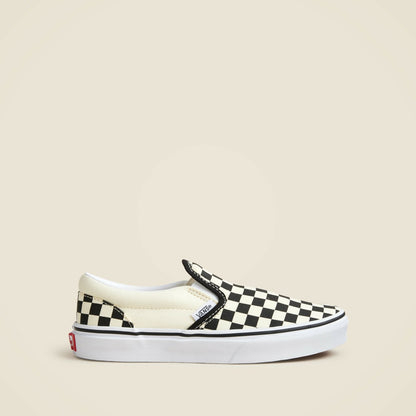 Kids Vans&reg; kids' classic slip-on sneakers in checkerboard - J.Crew