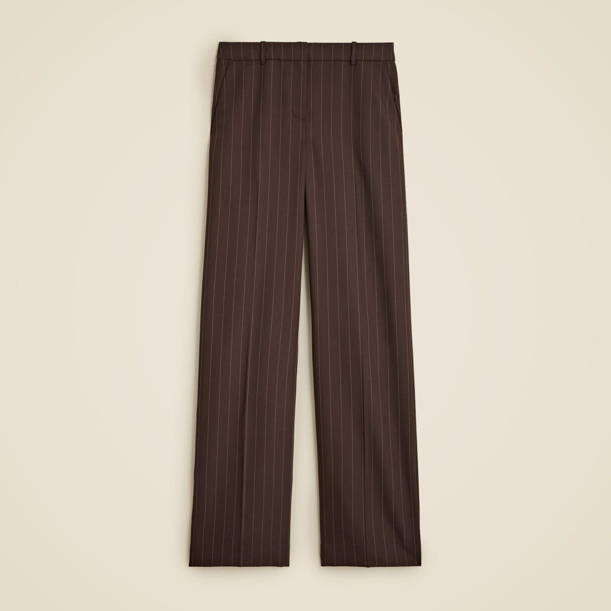 Women Tall Collection full-length Sydney wide-leg pant in pinstripe wool blend - J.Crew