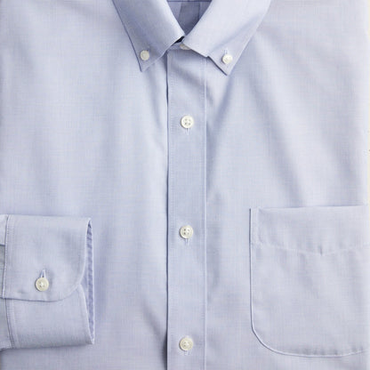 Men Bowery wrinkle-free dress shirt with button-down collar - J.Crew