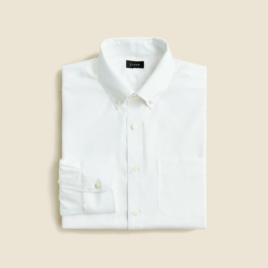 Men Bowery wrinkle-free dress shirt with button-down collar - J.Crew