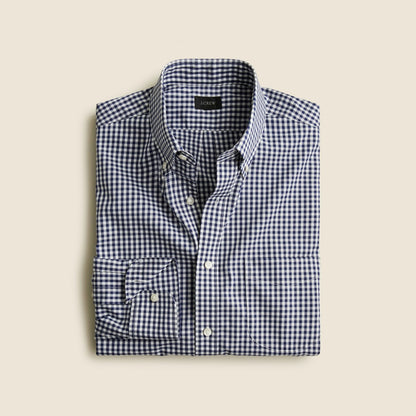Men Bowery wrinkle-free dress shirt with button-down collar - J.Crew