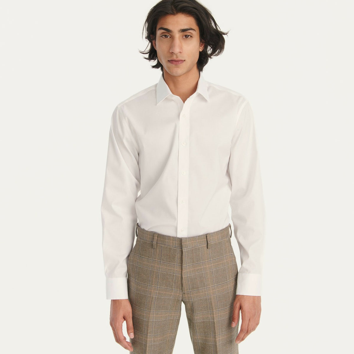 Men Bowery wrinkle-free dress shirt with spread collar - J.Crew
