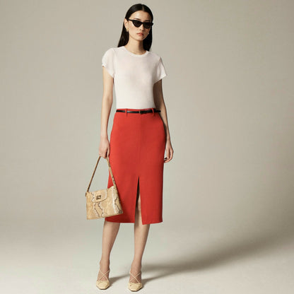 Women Pencil midi skirt in four-season stretch - J.Crew