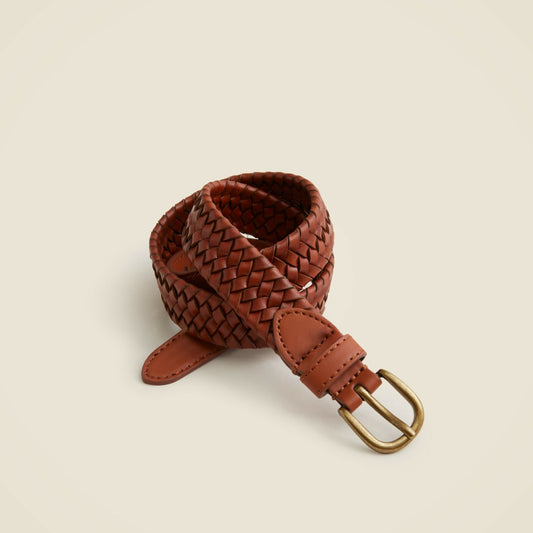 Kids Kids' stretchy woven leather belt - J.Crew
