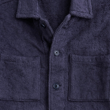 Men Limited-edition USA Swimming&reg; X J.Crew terry cloth four-pocket graphic camp-collar shirt - J.Crew