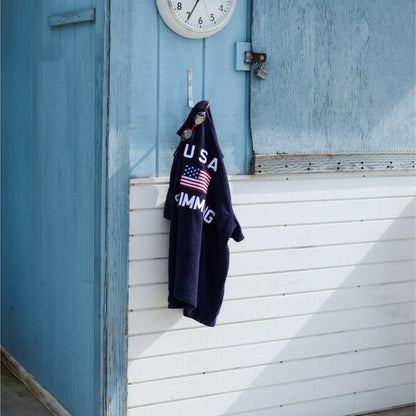 Men Limited-edition USA Swimming&reg; X J.Crew terry cloth four-pocket graphic camp-collar shirt - J.Crew