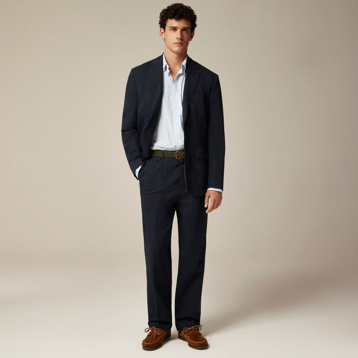 Men Crosby Classic-fit suit jacket in garment-dyed Italian cotton-linen blend - J.Crew