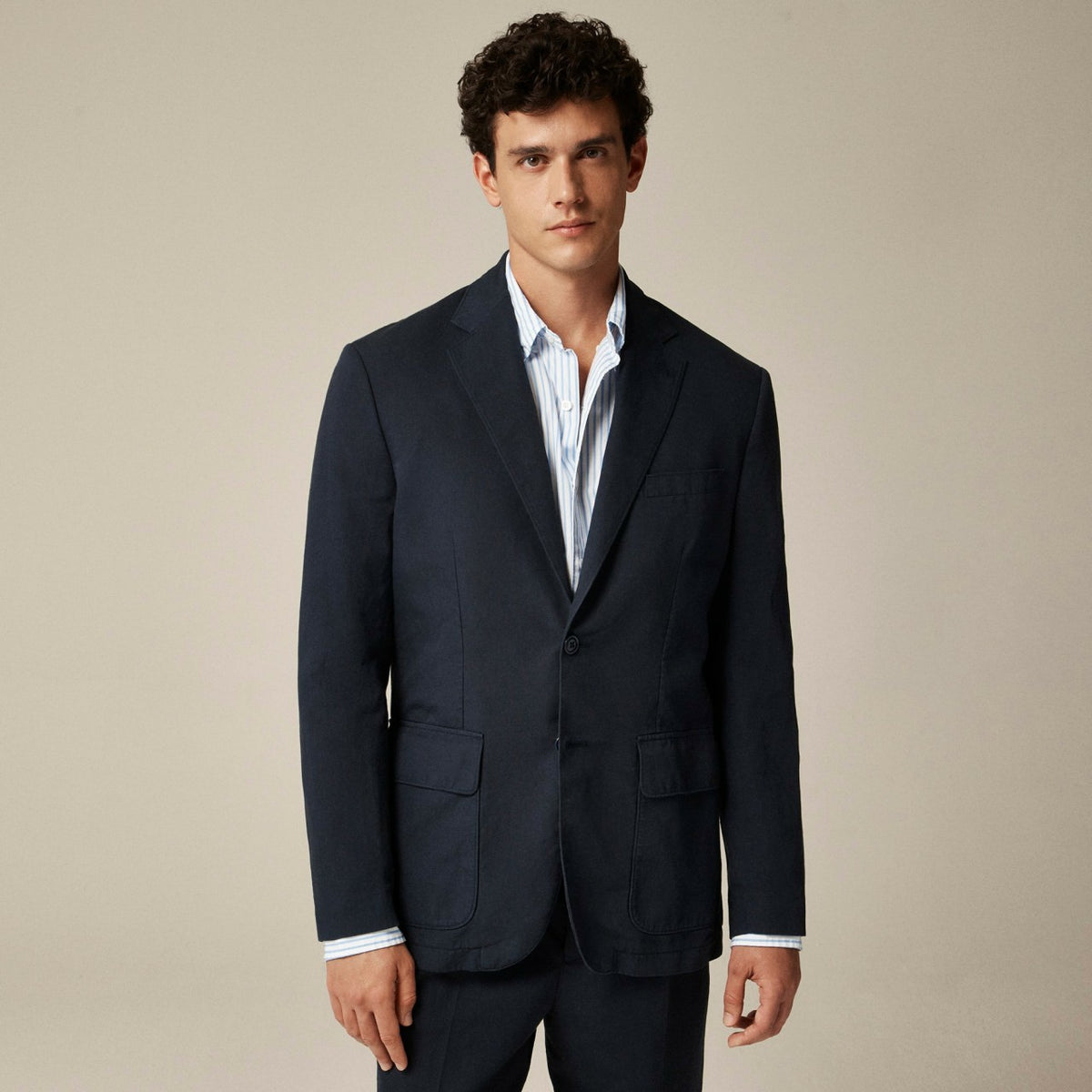 Men Crosby Classic-fit suit jacket in garment-dyed Italian cotton-linen blend - J.Crew