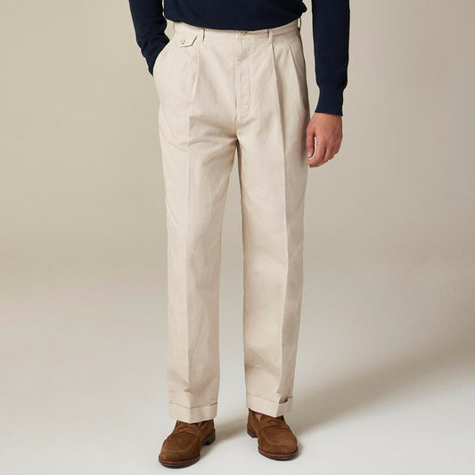 Men Crosby Classic-fit suit pant in garment-dyed Italian cotton-linen blend - J.Crew