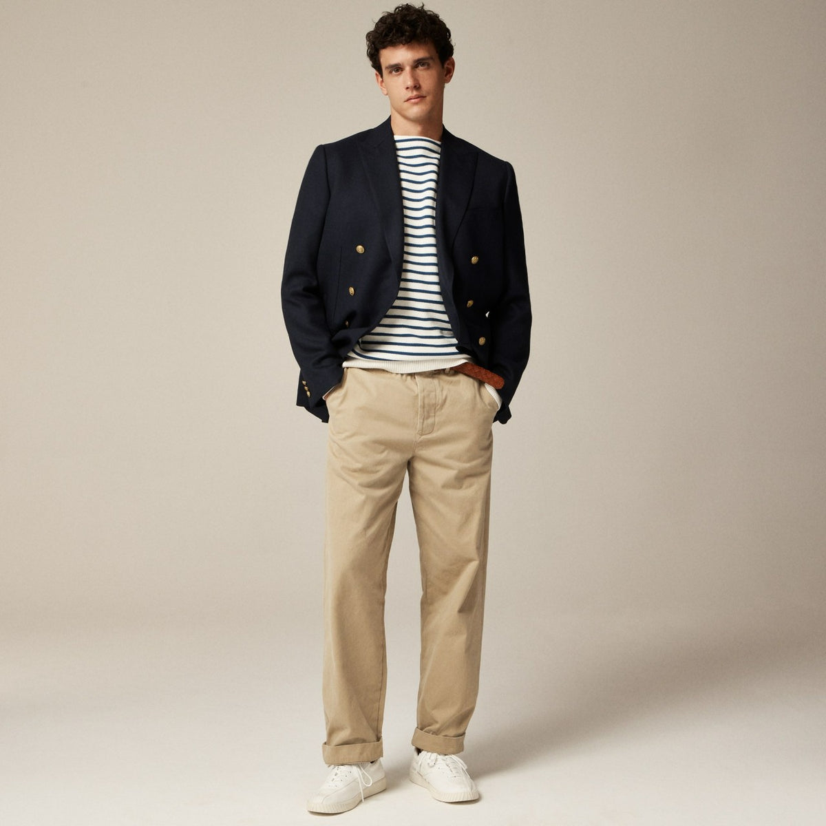 Men Double-breasted captain's blazer in English wool - J.Crew