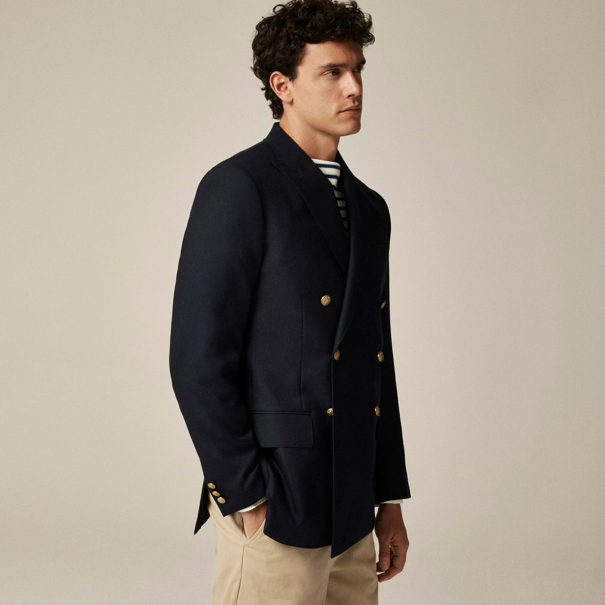 Men Double-breasted captain's blazer in English wool - J.Crew