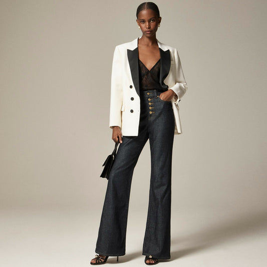 Women High-rise flare jean with button fly - J.Crew