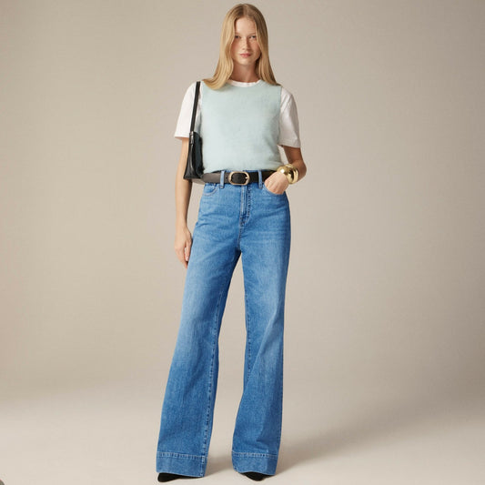 Women High-rise denim trouser jean - J.Crew