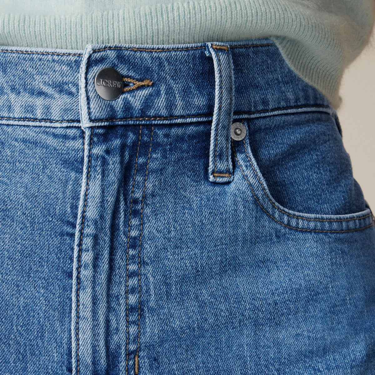 Women High-rise denim trouser jean - J.Crew