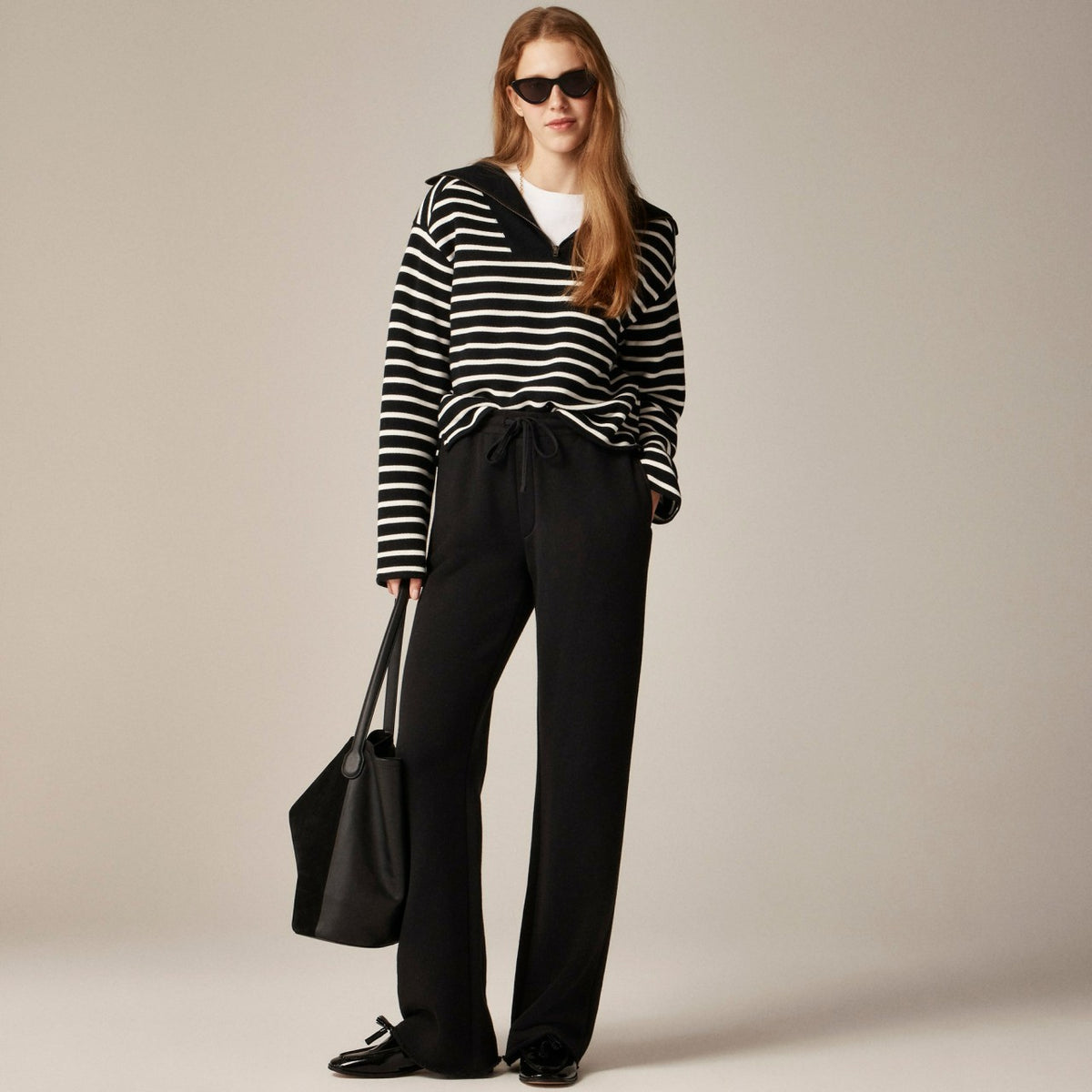 Women Heritage terry wide-leg sweatpant - J.Crew