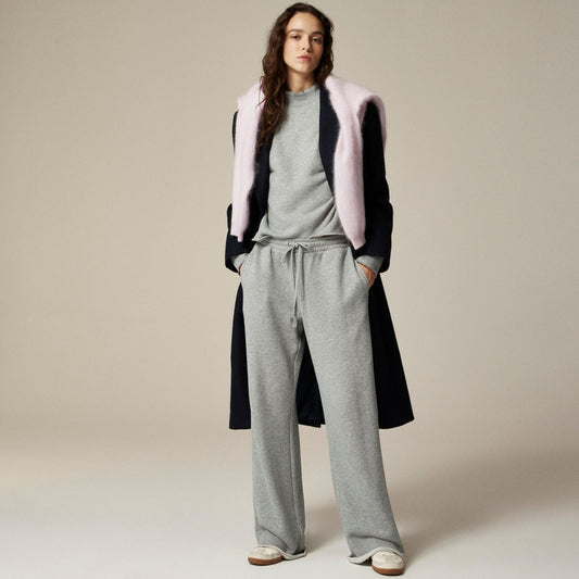 Women Heritage terry wide-leg sweatpant - J.Crew