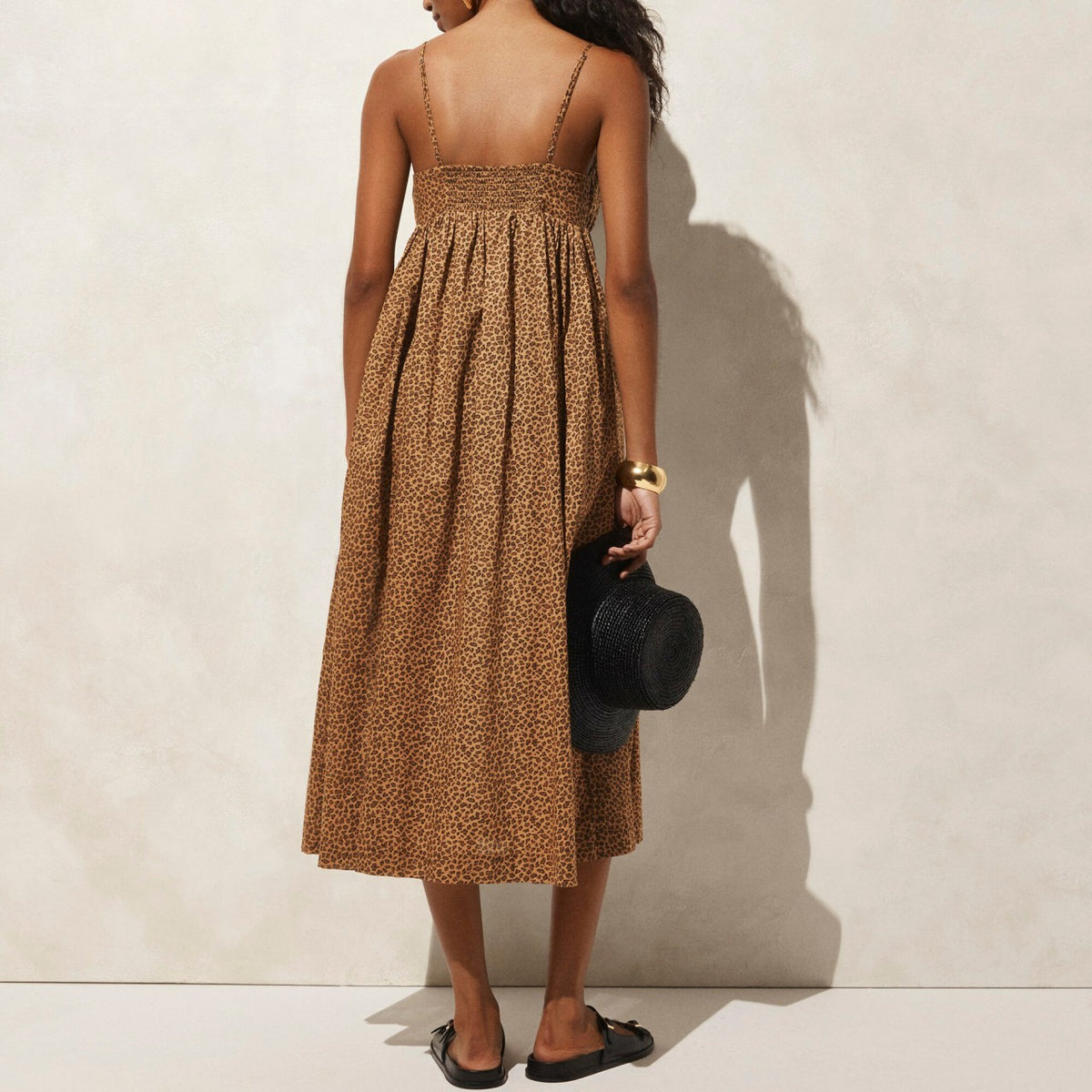Women Cotton voile empire-waist dress in leopard print - J.Crew