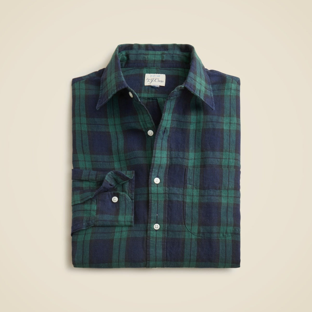 Men Baird McNutt Irish linen point-collar shirt - J.Crew
