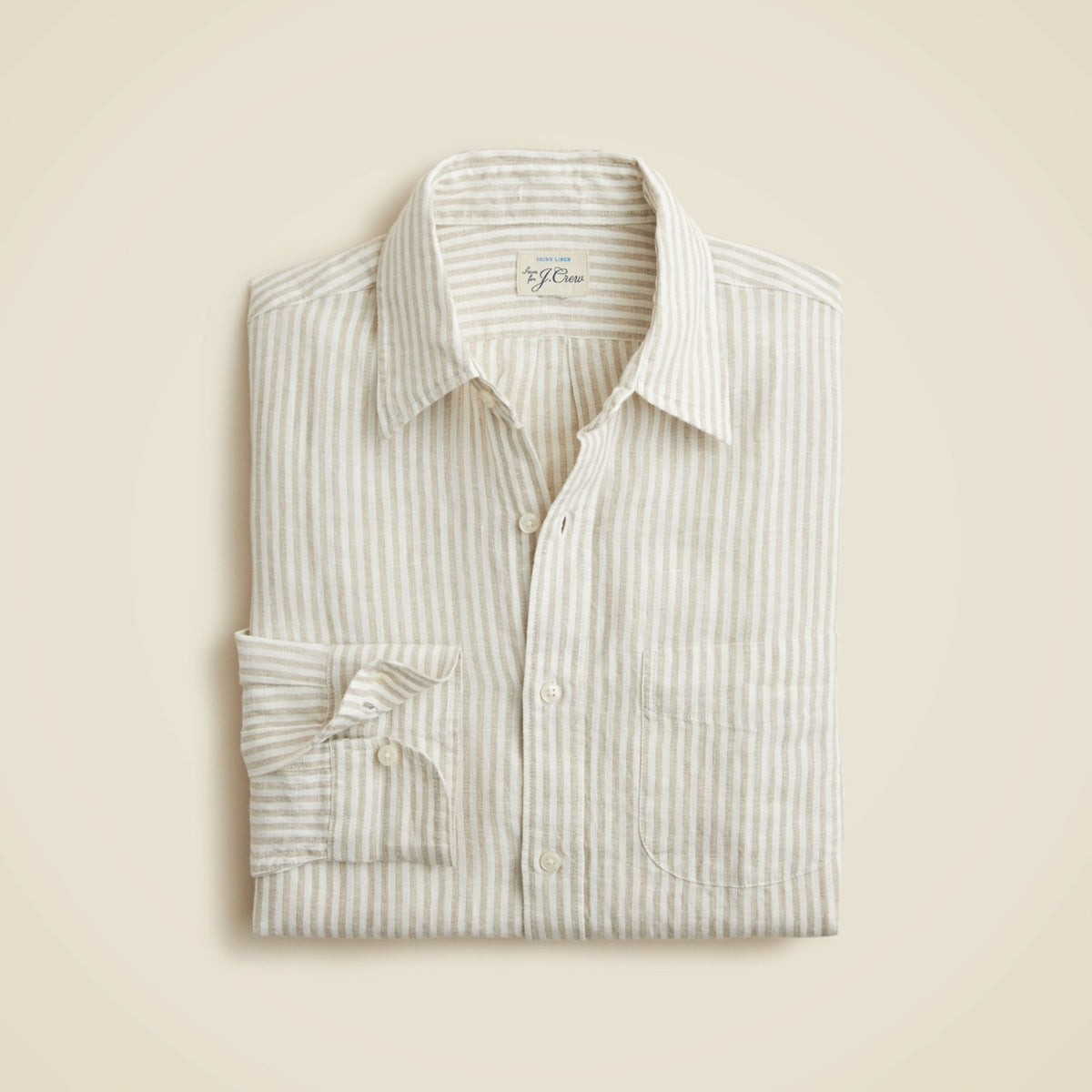 Men Baird McNutt Irish linen point-collar shirt - J.Crew