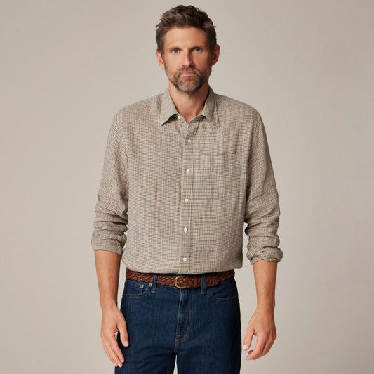 Men Baird McNutt Irish linen point-collar shirt - J.Crew