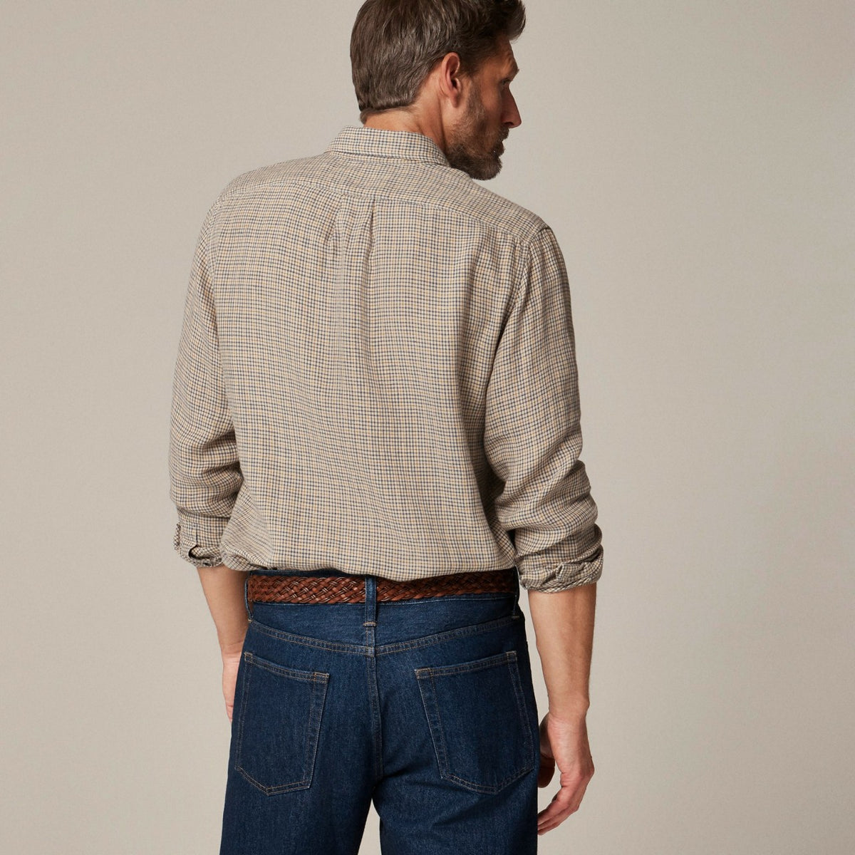 Men Baird McNutt Irish linen point-collar shirt - J.Crew