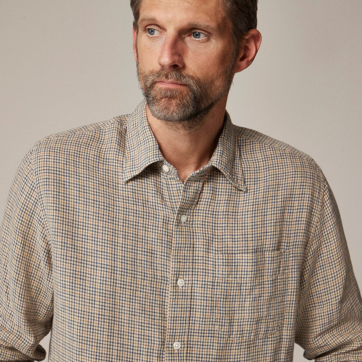 Men Baird McNutt Irish linen point-collar shirt - J.Crew