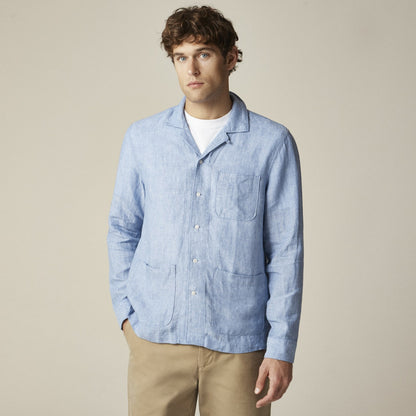 Men Baird McNutt Irish linen camp-collar shirt - J.Crew