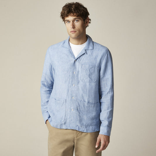 Men Baird McNutt Irish linen camp-collar shirt - J.Crew