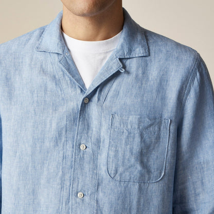 Men Baird McNutt Irish linen camp-collar shirt - J.Crew