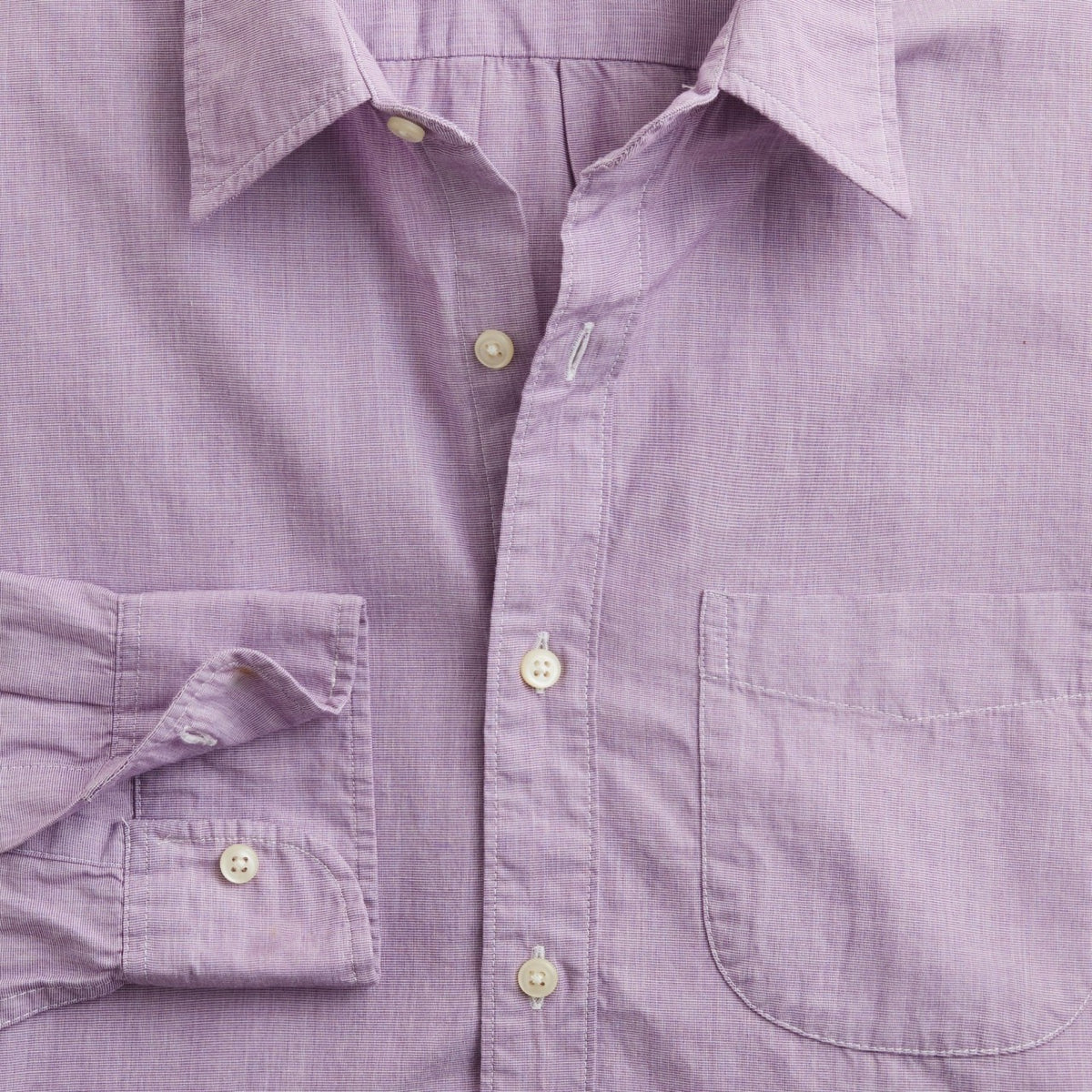 Men Secret Wash cotton poplin shirt with point collar - J.Crew