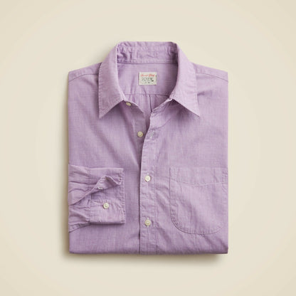 Men Secret Wash cotton poplin shirt with point collar - J.Crew