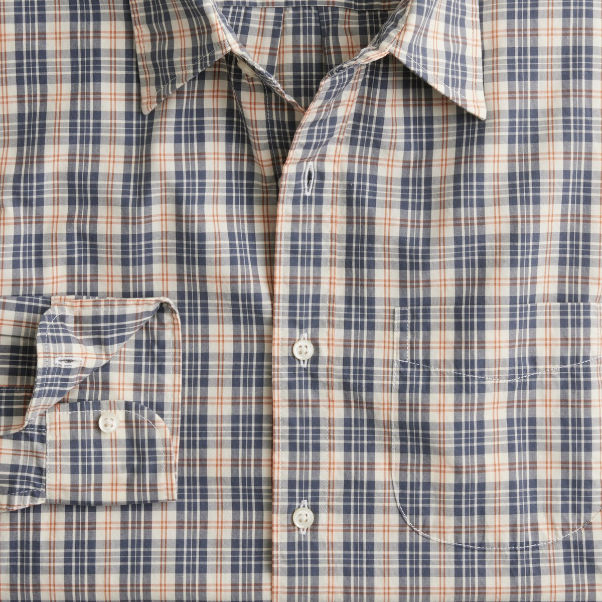 Men Secret Wash cotton poplin shirt with point collar - J.Crew