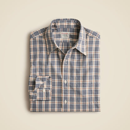 Men Secret Wash cotton poplin shirt with point collar - J.Crew