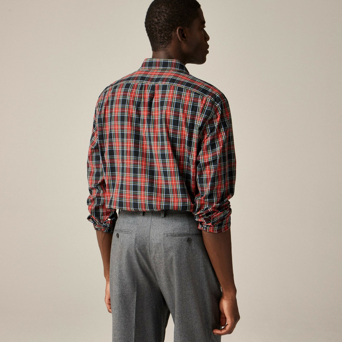 Men Secret Wash cotton poplin shirt with point collar - J.Crew