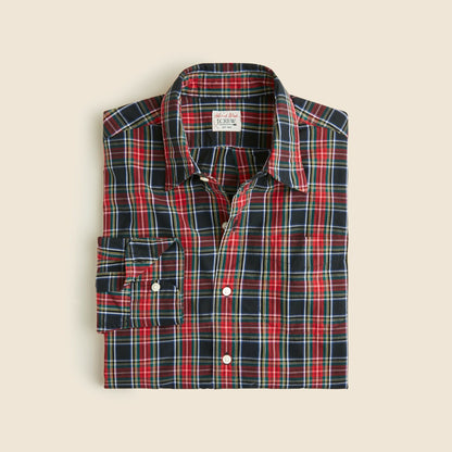 Men Secret Wash cotton poplin shirt with point collar - J.Crew