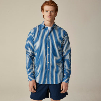 Men Secret Wash cotton poplin shirt with point collar - J.Crew