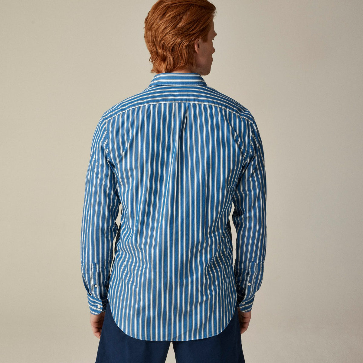Men Secret Wash cotton poplin shirt with point collar - J.Crew