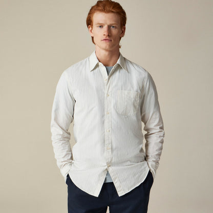 Men Secret Wash cotton poplin shirt with point collar - J.Crew