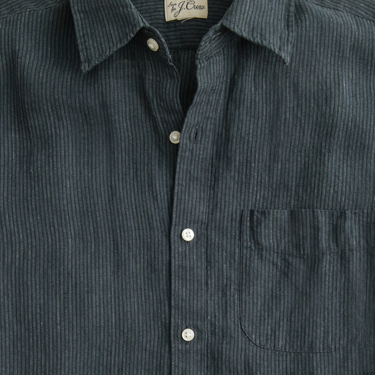 Men Short-sleeve linen point-collar shirt in print - J.Crew