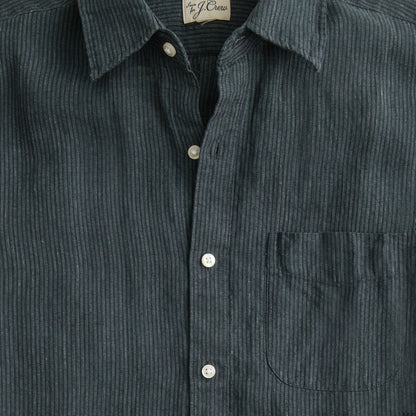 Men Short-sleeve linen point-collar shirt in print - J.Crew