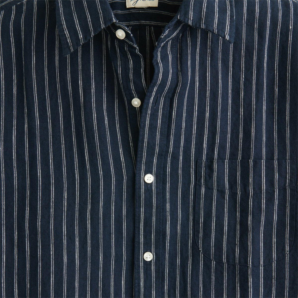 Men Short-sleeve linen point-collar shirt in print - J.Crew