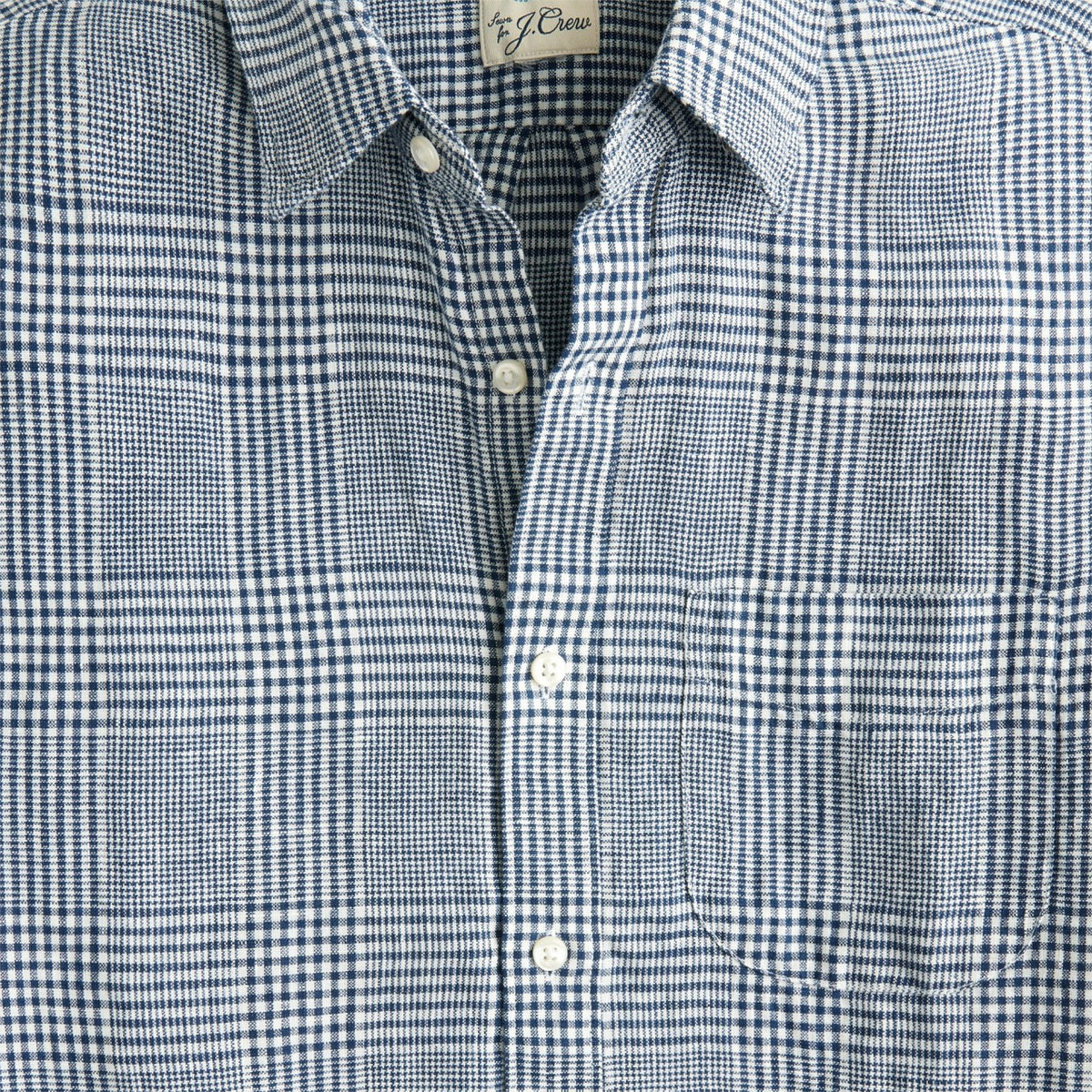 Men Short-sleeve linen point-collar shirt in print - J.Crew