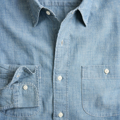 Men Giant-fit organic cotton chambray workshirt - J.Crew