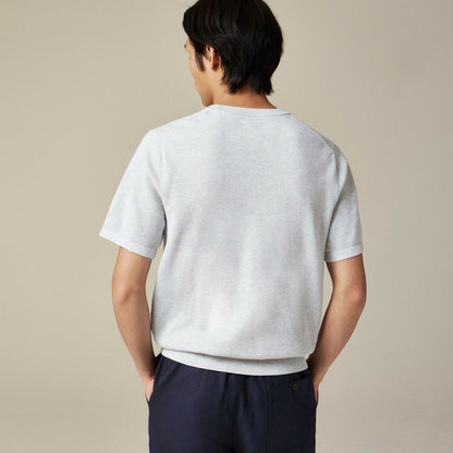 Men Short-sleeve cotton piqu&eacute;-stitch sweater - J.Crew